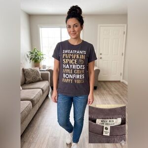 Messy Bun Women's Gray Graphic T-Shirt
